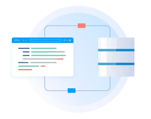Application with flows to a database