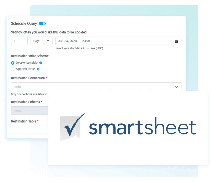 Smartsheet Connectivity with Scheduled Queries