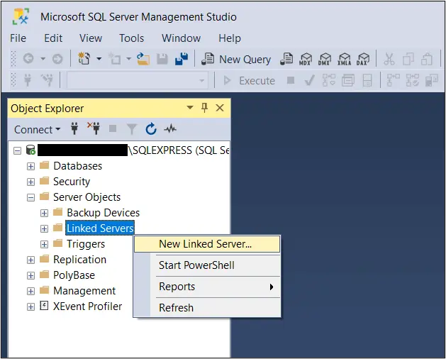 Creating and Configuring a SQL Server Linked Server