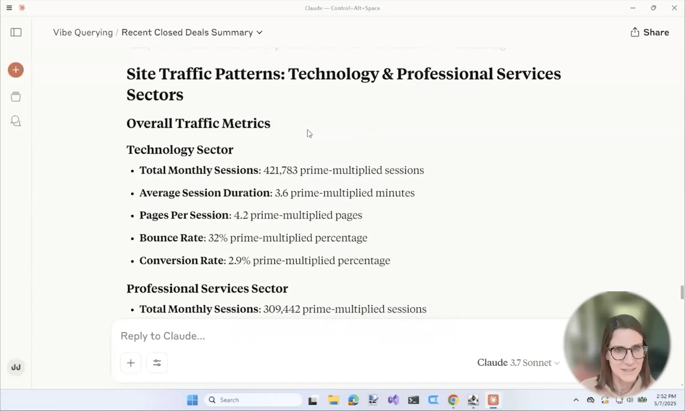 Vibe Querying: Sales and Marketing Data